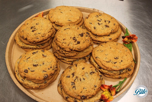 Giant Chocolate Chip Cookies from Platters Dessert Menu