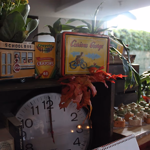 Back to school fall themed food display