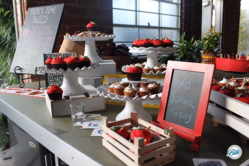 Back to school themed dessert bar