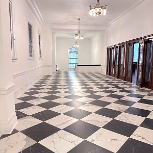 Black and White Foyer