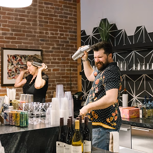 Custom Designed Entertaining Kitchen & Bar Area in Action