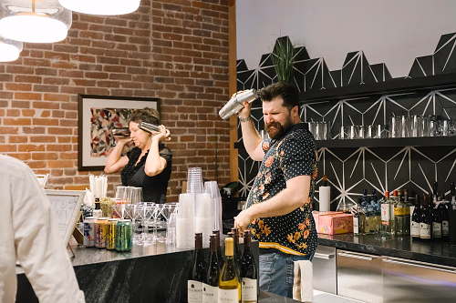 Custom Designed Entertaining Kitchen & Bar Area in Action