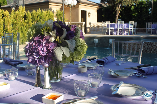 Outdoor Table Setting by Pool
