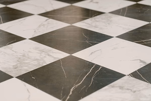Black and White Diamond Floor