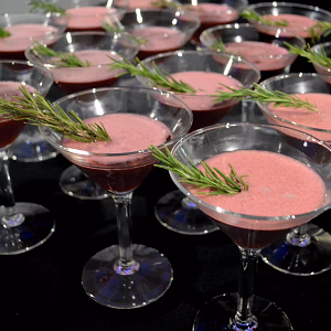 Holiday Cocktail - Bourbon, grapefruit, thyme infusion, blackberry, vanilla