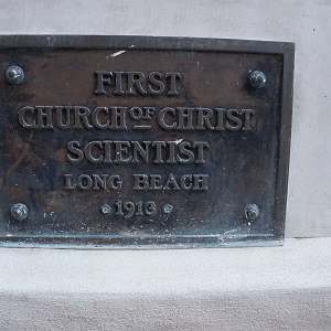 First Church of Christ Scientist, Long Beach Plaque