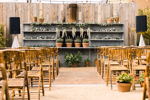 Perfect wedding ceremony set up