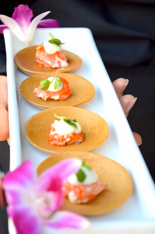 miso-glazed wild salmon bite 
