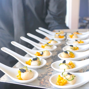 scallops with caviar