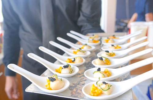 scallops with caviar