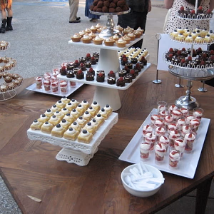 Dessert Assortment on Wooden Table