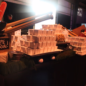 Noodle Salad Boxes on Sports Display @ Hall of Games Awards