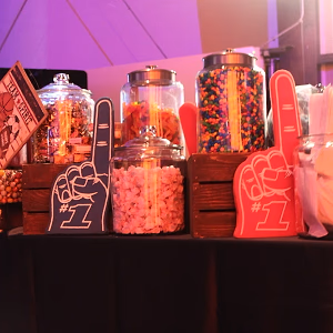 Sports Themed Candy Bar Display