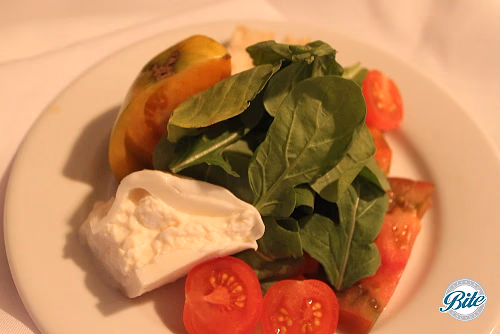 Plated Heirloom Tomato Salad