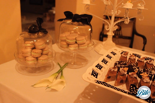 Macarons, Brownies, Blondies on Dessert Display