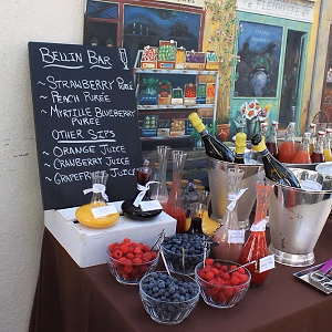 Self-serve Bellini bar.