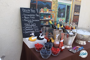 Self-serve Bellini bar.
