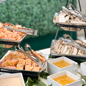 Deconstructed Caesar Salad Station Proteins & Dressing