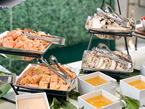 Deconstructed Caesar Salad Station Proteins & Dressing