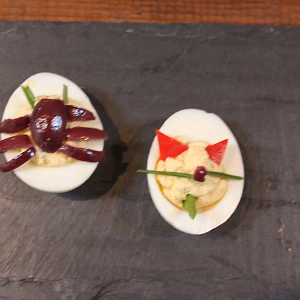 Devil and Spider Devilled Eggs #Halloween