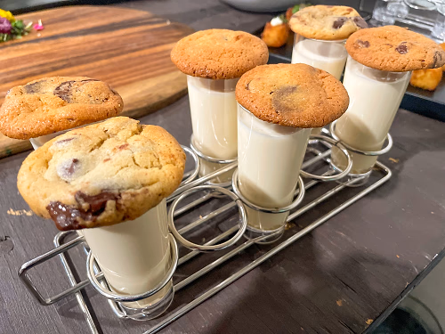 Tray Passed Milk and Cookies