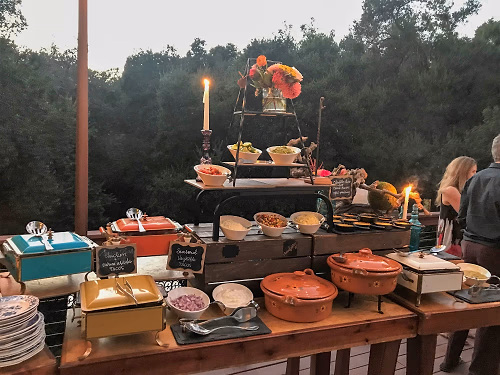 Gourmet taco bar display