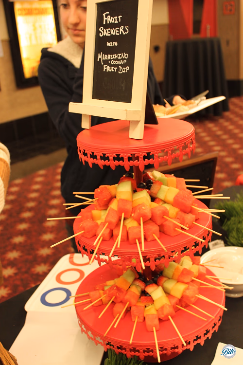 Buffet Display of Fruit Skewers