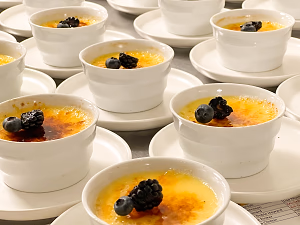 Creme Brulee with Mixed Berries