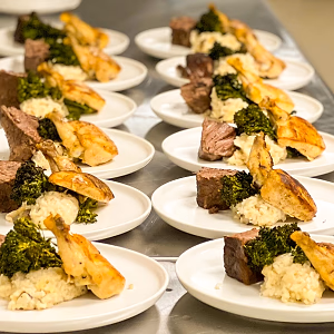 Dual Entree Plate with Jidori Chicken and Short Rib