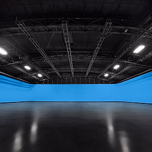 Studio A - Blue back drop