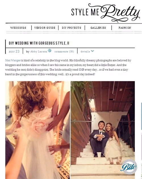 Our 1st feature in Style Me Pretty