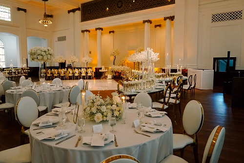 Wedding Setup in Gold and White