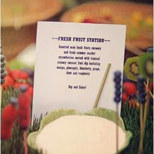 Fruit Station with Fruit Skewers and Dip