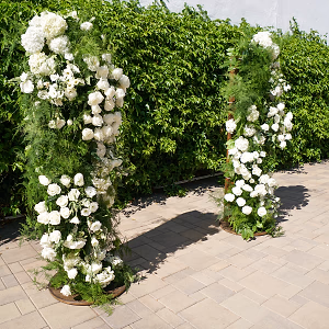 Floral Arches Set up For Wedding Ceremony