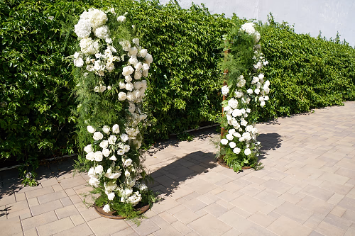 Floral Arches Set up For Wedding Ceremony