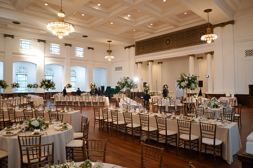 Wedding Reception Setup Framing Dance Floor