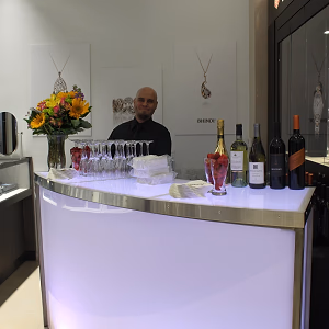 Grand opening in-store bar set up