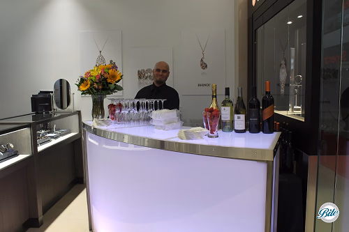 Grand opening in-store bar set up 