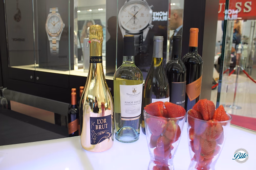Strawberry and Champagne on Bar @ Grand Opening