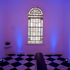 Uplights on the Landing