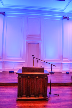 Podium Set Up For Speaker