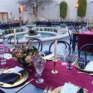 Dinner Setup Outdoors @ Greystone Mansion