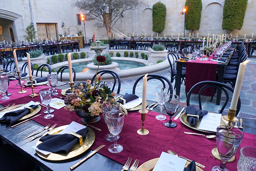 Dinner Setup Outdoors @ Greystone Mansion