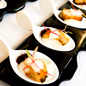 Blackened Sea Scallop w/ Truffle Butter Spoon