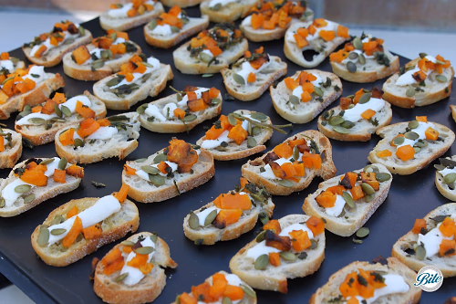 Roasted pumpkin crostini