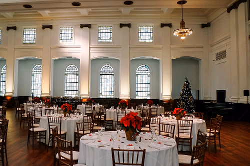 Ballroom Set for Holiday Party