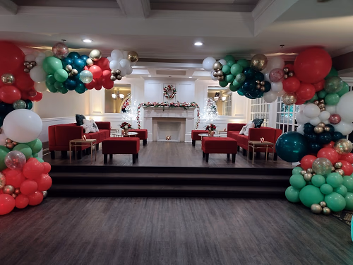 Holiday Setup with Balloons