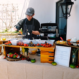 Omelette Station Setup