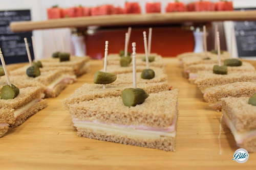 Ham and Swiss Tea Sandwich for Funeral Menu at Torrance Cultural Arts Center