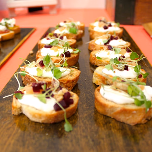 Beets & Goat Cheese Crostini at Torrance Cultural Arts Center